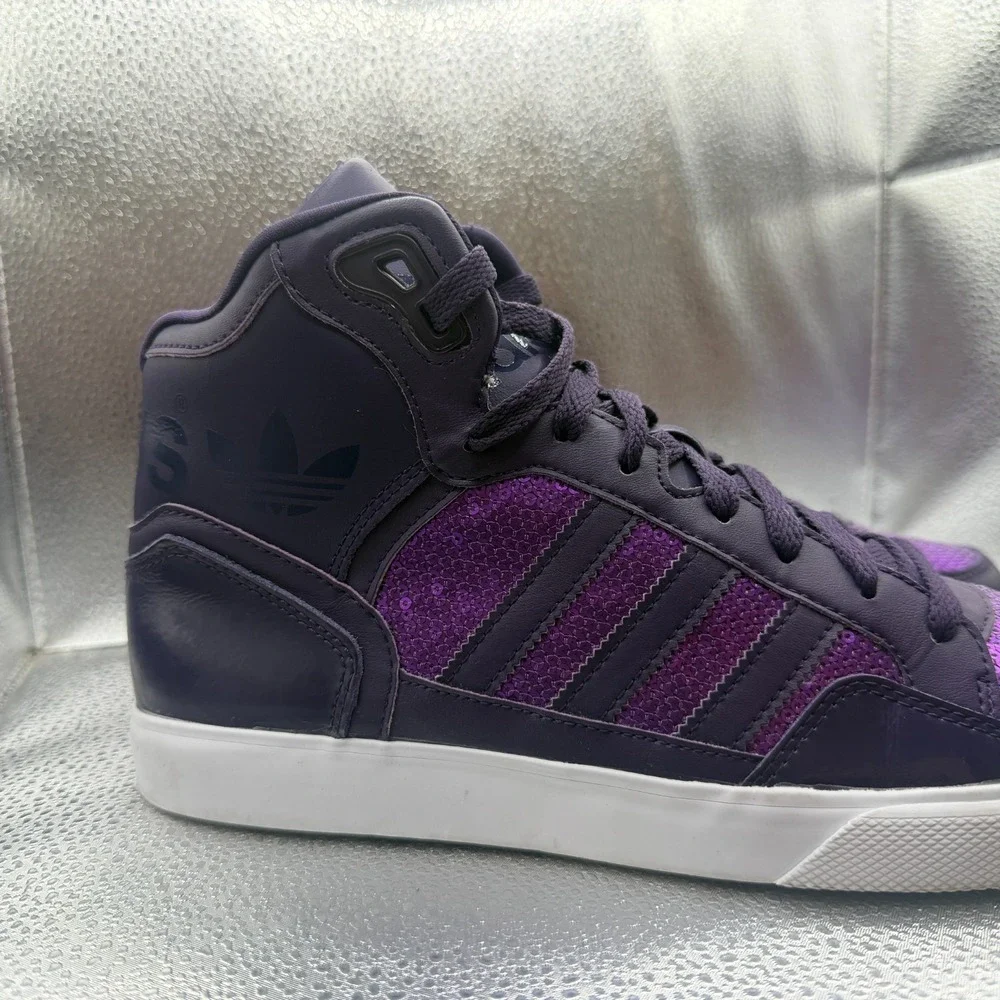 Size 9.5 Adidas Originals Extaball High Dark Violet Purple‎ Womens Shoes S77397